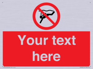 Custom prohibition No sub aqua diving